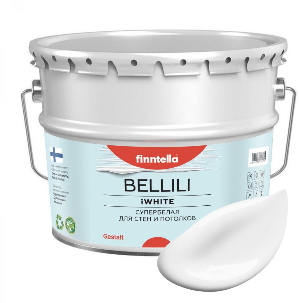 

Краска Finntella Bellili 4D F-03-0-9 9 л (белый)
