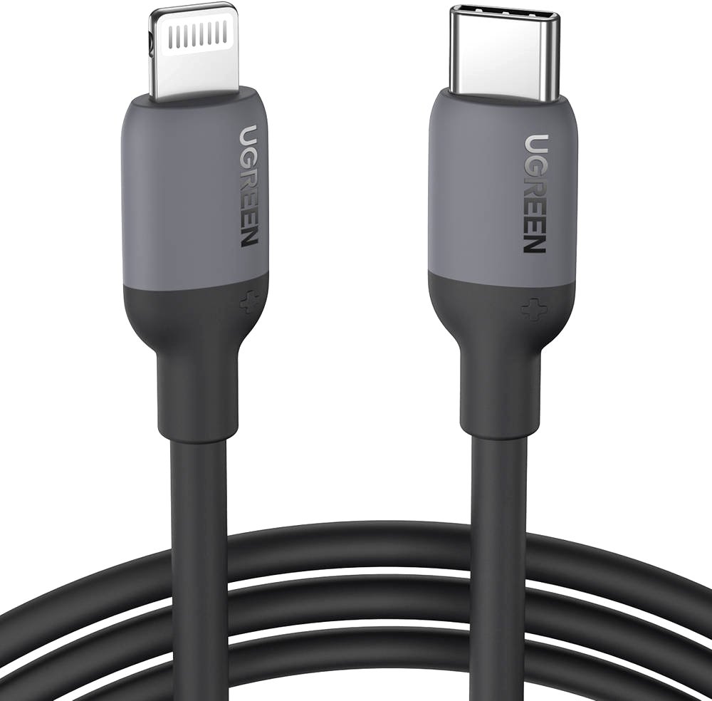 

Кабель Ugreen US387 20304 USB Type-C - Lightning (1 м, черный)