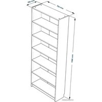 Стеллаж Mio Tesoro Варма 80 (шпон дуб, беленый)
