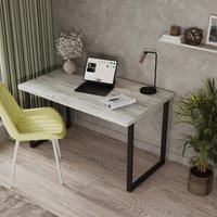 Стол Soma Bliss 36 120x66 (дуб крафт белый/черный)