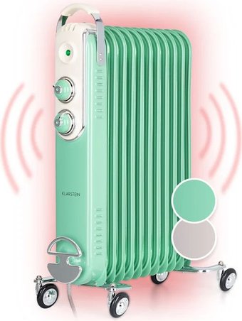 Масляный радиатор Klarstein Thermaxx Retroheat 2500W (зеленый)