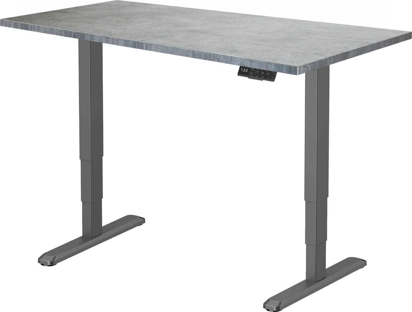 

Стол для работы стоя ErgoSmart Unique Ergo Desk 1360x800x36мм (бетон Чикаго светло-сер./черный)