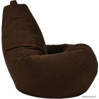 Кресло-мешок Palermo Bormio велюр XL (шоколад)