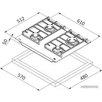 Варочная панель TEKA CGW LUX 60 TC 4G AI AL CI [40217007]