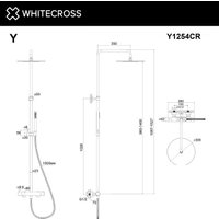 Душевая система  Whitecross Y1254GLB (брашированное золото)