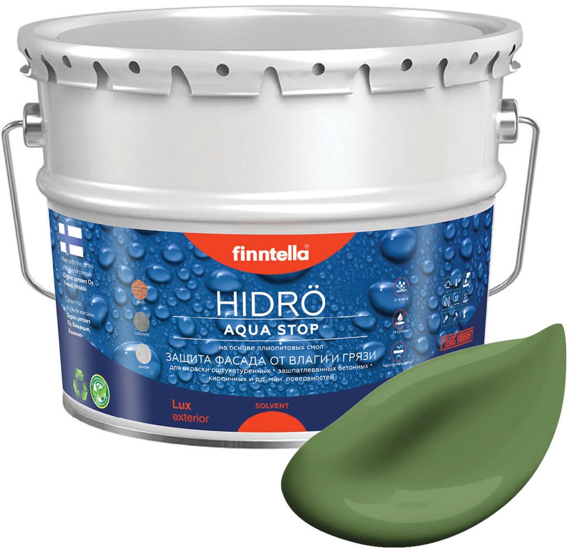 

Краска Finntella Hidro Vihrea F-14-1-9-FL025 9 л (зеленый)