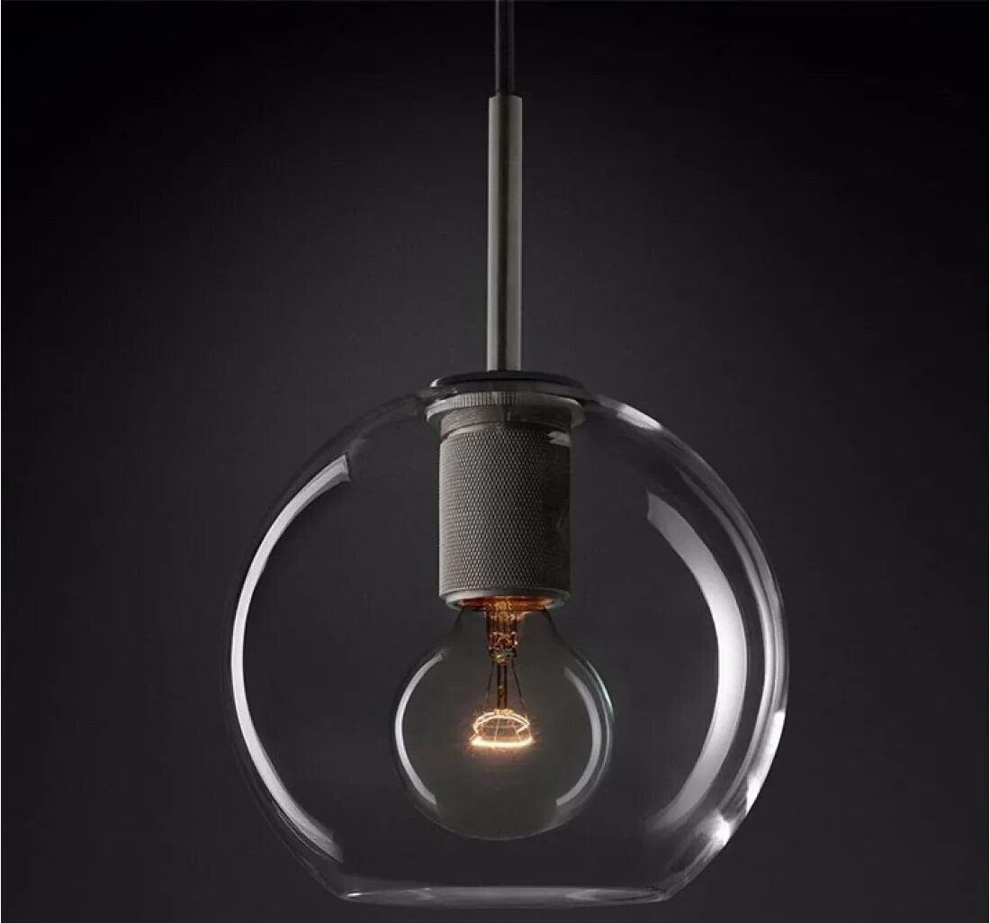 

Подвесная люстра ImperiumLoft RH Utilitaire Globe Pendant Black 123651-22