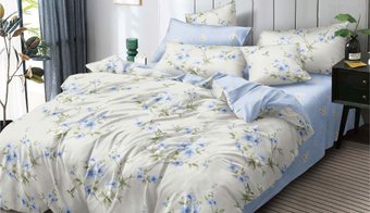 2-спальный комплект постельного белья с евро простыней Luxor № F 79008 2сп с европростыней (поплин)