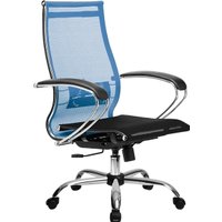 Офисное кресло Metta SK-2-BK Комплект 9, Ch ов/сеч (резиновые ролики, васильковый)