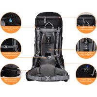 Туристический рюкзак Trek Planet Kashmir 75 70575 (черный)