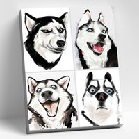 Картина по номерам Молли Мемчики. Хаски-шутник 40x50 HR0675