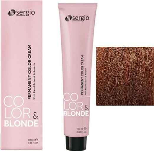 

Крем-краска для волос Sergio Professional Color&Blonde 8.4 блондин медный