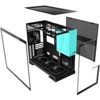 Корпус Geometric Future Model 5 5FAN (черный/бирюзовый)