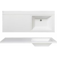 Умывальник Runo Гамма 120 лайт с левым крылом (белый)