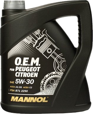 

Моторное масло Mannol O.E.M. for peugeot citroen 5W-30 4л