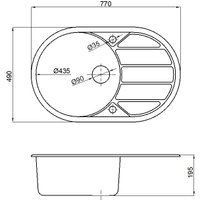 Кухонная мойка Marblan Elon R (бежевый)