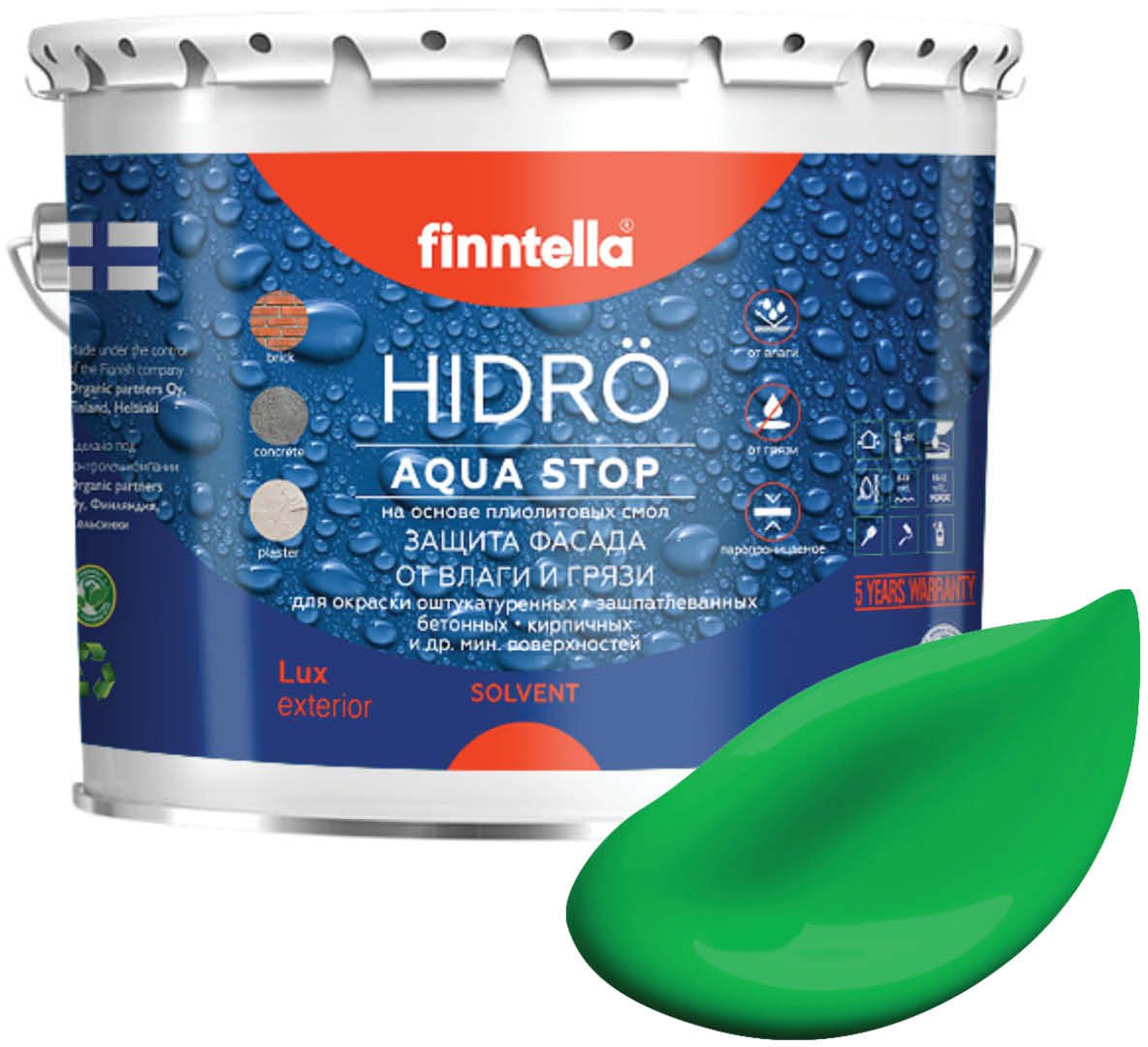 

Краска Finntella Hidro Niitty F-14-1-3-FL131 2.7 л (зеленый)