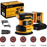 Эксцентриковая шлифмашина Deko DKCG-125 084-1041 (с 1-им АКБ)