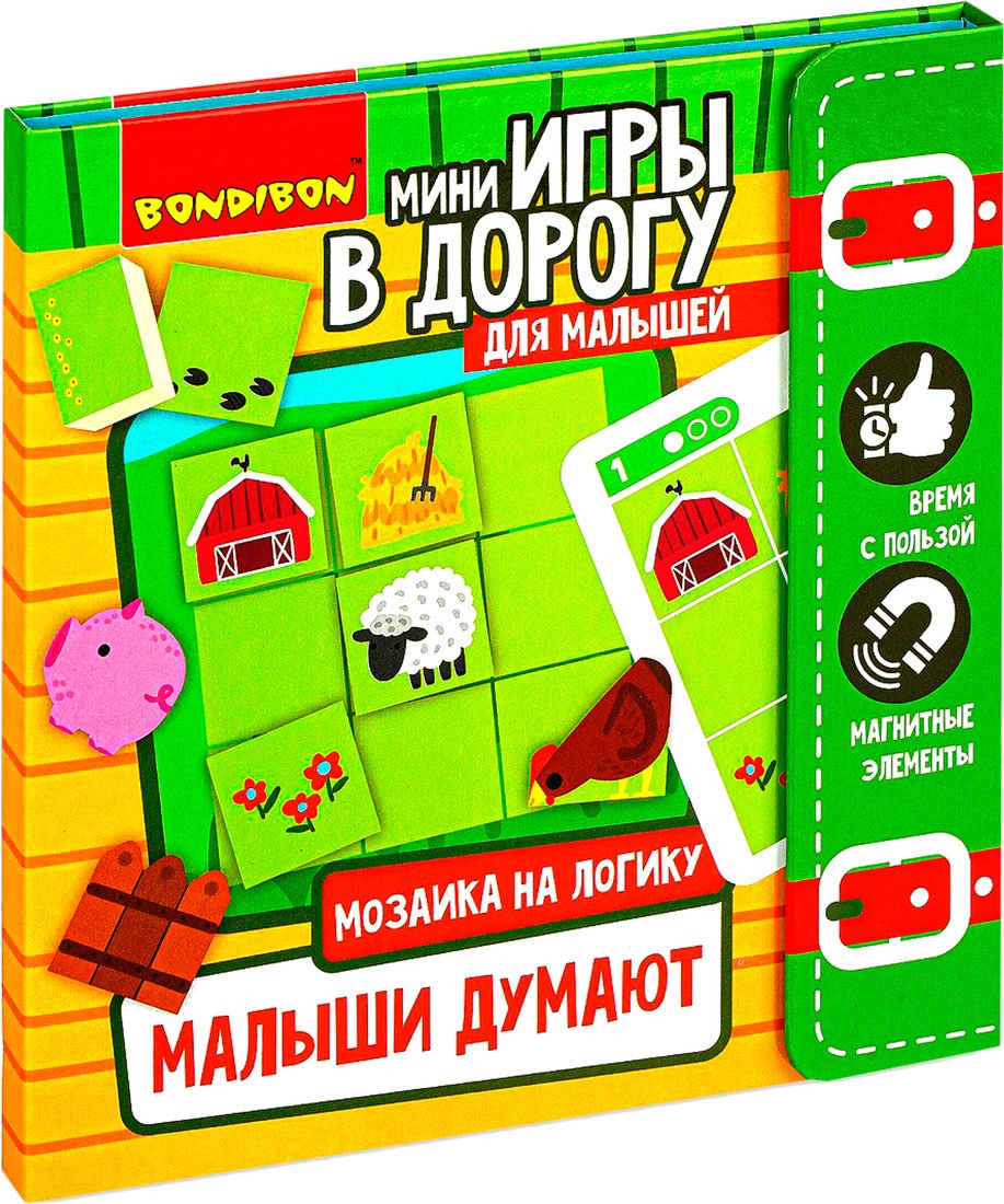 

Развивающая игра Bondibon Магнитный пазл. Малыши думают ВВ4560