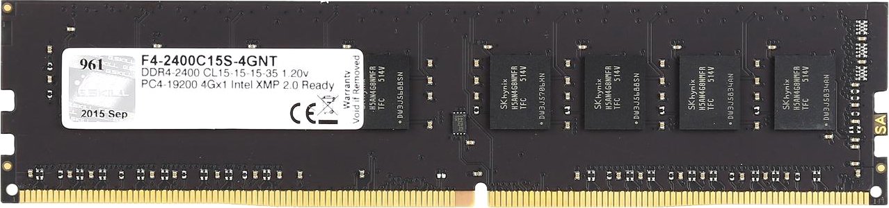 

Оперативная память G.Skill Value 4GB DDR4 PC4-19200 F4-2400C15S-4GNT