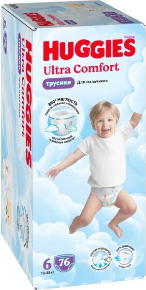 

Трусики-подгузники Huggies Ultra Comfort Boy Box 6 (76 шт)