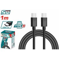 Кабель Total TIUCC02 USB-C - Type-C (1 м, черный)