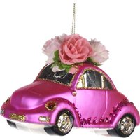 Елочная игрушка Goodwill Xmas 2024 Автомобиль YA 92645_2 (розовый)