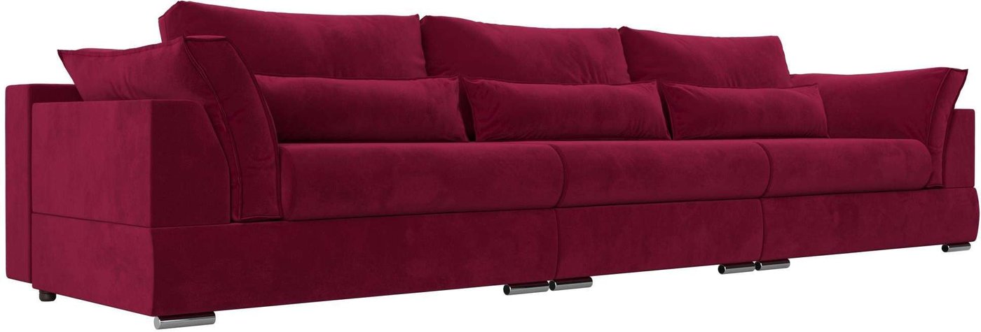 

Диван Mebelico Пекин Long 115456 (микровельвет, бордовый)