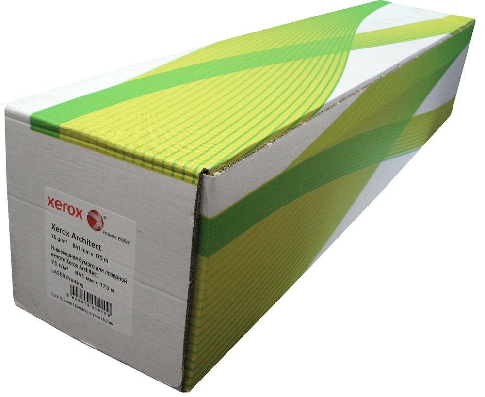 

Офисная бумага Xerox Architect 841 мм x 175 м (75 г/м2) [450L90240]