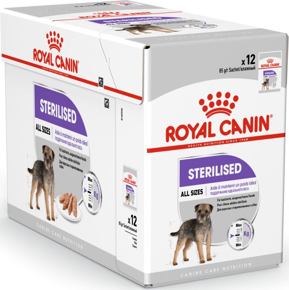 Консервированный корм для собак Royal Canin Sterilised Canin Adult (в паштете 12x85 г