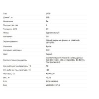 Кабель ExeGate SFTP4-C5e-CU-S24-IN-PVC-GY-305-FLUKE SFTP EX281809RUS