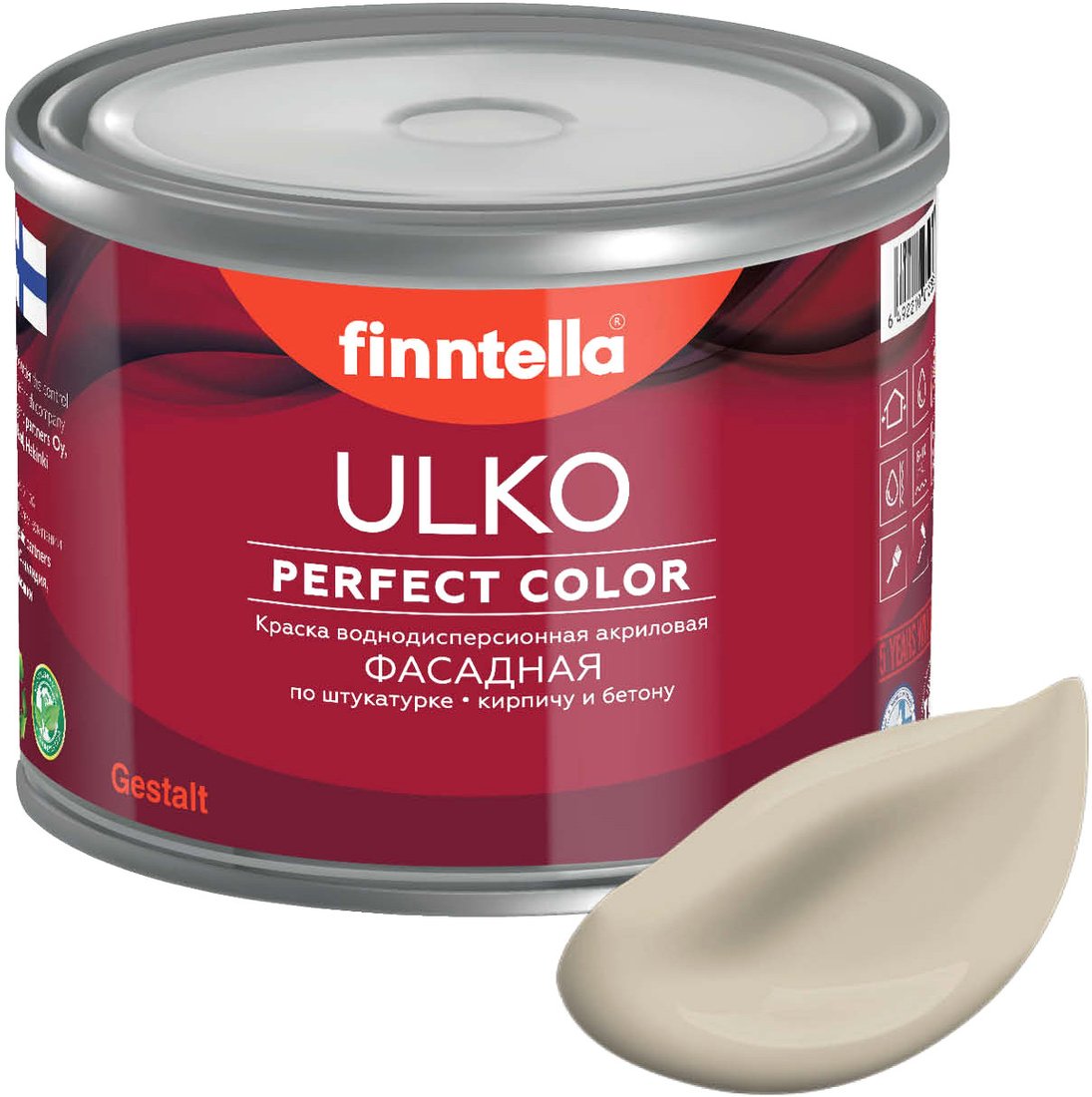 

Краска Finntella Ulko Jolie F-05-1-1-FL089 0.9 л (бежевый)