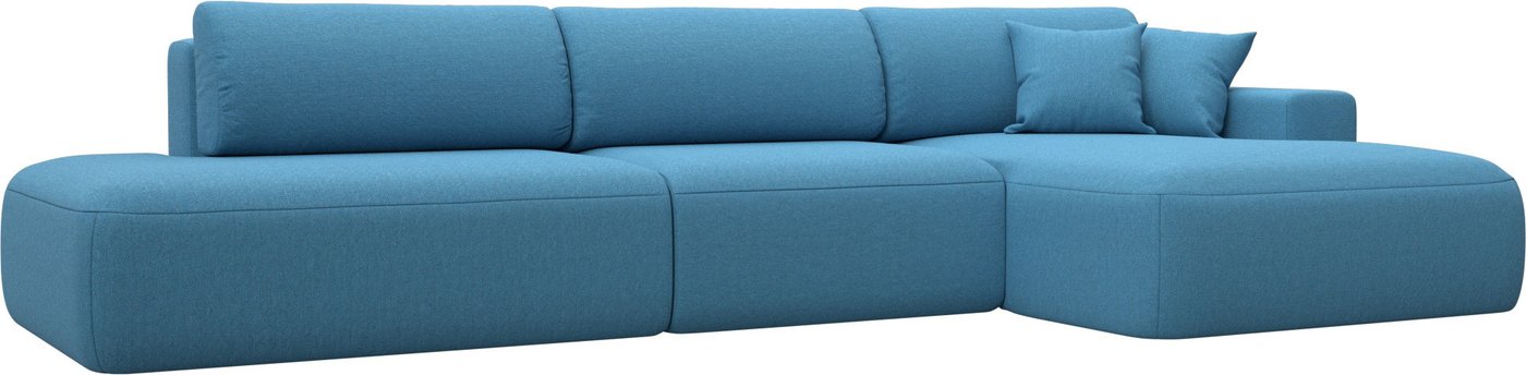 

Угловой диван Лига диванов Лига-036 НПБ Модерн Лонг правый 125471 (рогожка амур голубой)