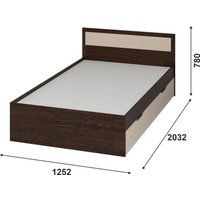 Кровать Тащи в дом Гармония КР606 120х200 (венге/дуб белфорд)