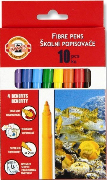 

Фломастеры Koh-i-Noor Hardtmuth 771002AJ05KS (10 шт)