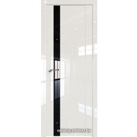 Межкомнатная дверь ProfilDoors 62L L 80x200 (магнолия люкс, стекло lacobel черный лак)