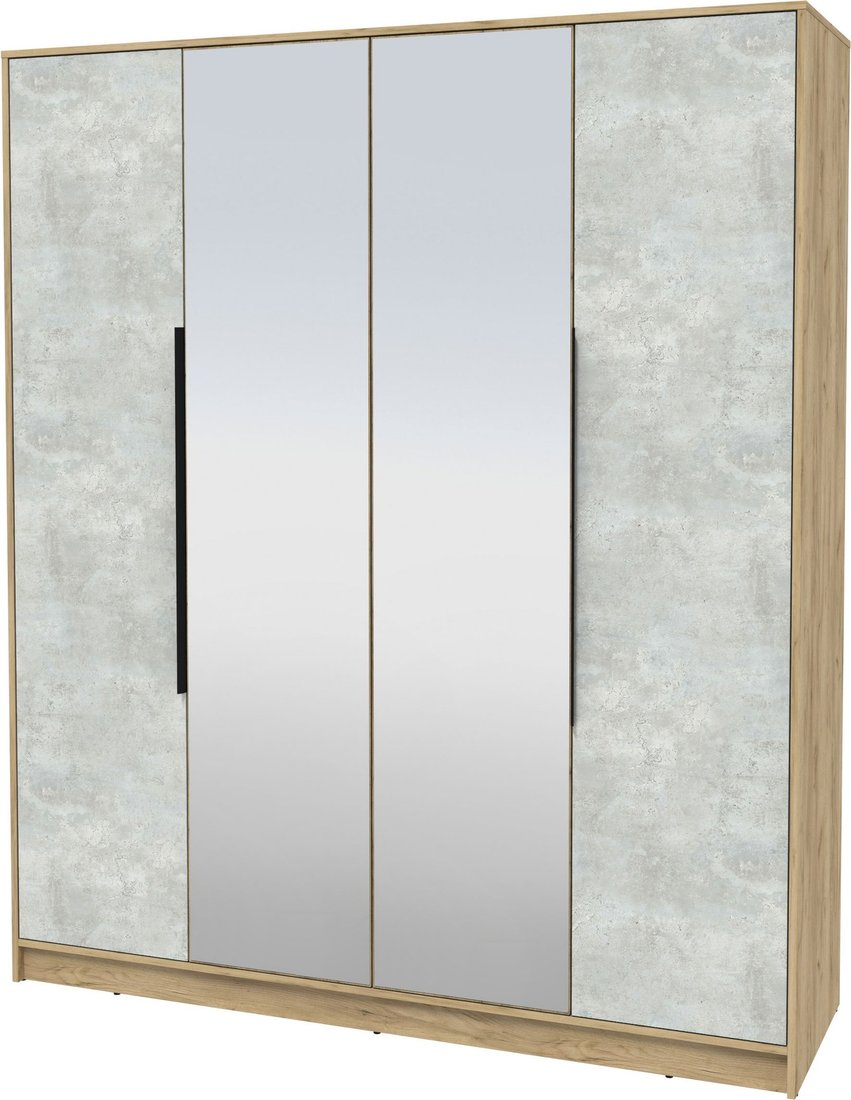 

Шкаф распашной Интерлиния Концепт КТ-Ш4з (бетон лайт/дуб золотой)