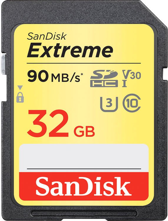 

Карта памяти SanDisk Extreme V30 SDHC 32GB [SDSDXVE-032G-GNCIN]