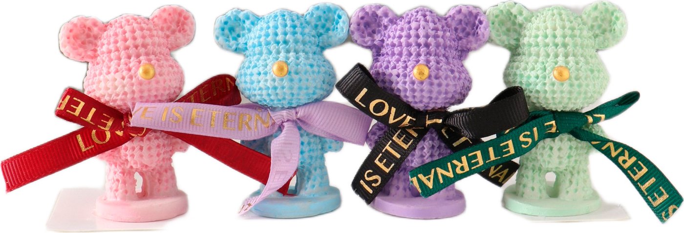 Набор статуэток Sima-Land Вязаный мишка с золотым носиком 10839894 (4шт)