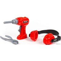 Набор инструментов игрушечных Полесье №21 91093 (шуруповерт, наушники, плоскогубцы)