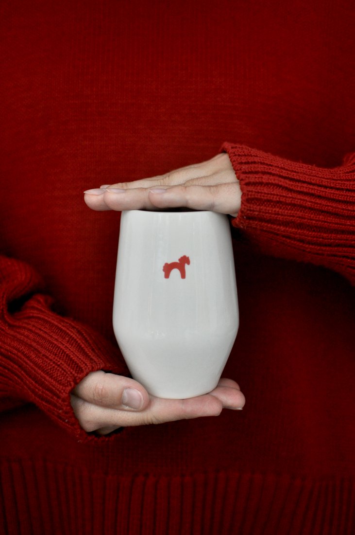 

Стакан Ceramicmay Большой с лошадкой