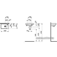 Умывальник Laufen PRO S 815960 36x25