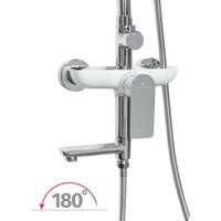 Душевая система  Grocenberg GB7009 (белый хром)