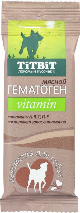 

Лакомство для собак TiTBiT Гематоген мясной Vitamin 35 г