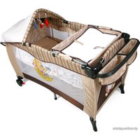Манеж-кровать Baby Prestige Delux 2 уровня (бежевый)
