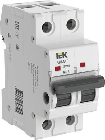 

Выключатель нагрузки IEK Armat SWN 2P 63А AR-SWN-2-063