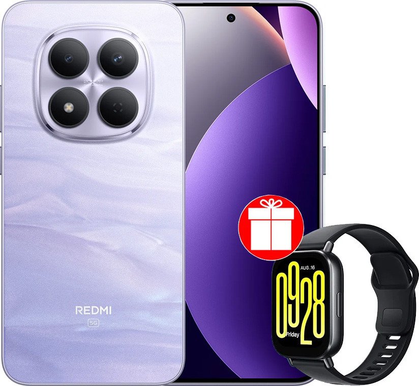 

Телефон Xiaomi Redmi Note 15 Pro 5G 8GB/256GB международная версия (фиолетовый) + умные часы Xiaomi Redmi Watch 5 Active (черный) по акции