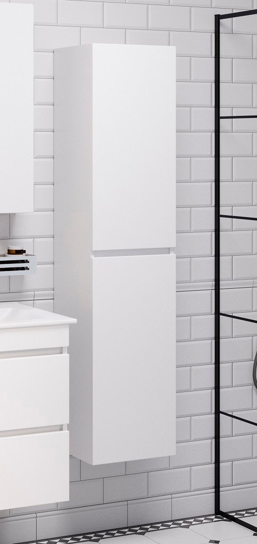 

Runo Шкаф-пенал для ванной Манхэттен 35 (подвесной, белый)