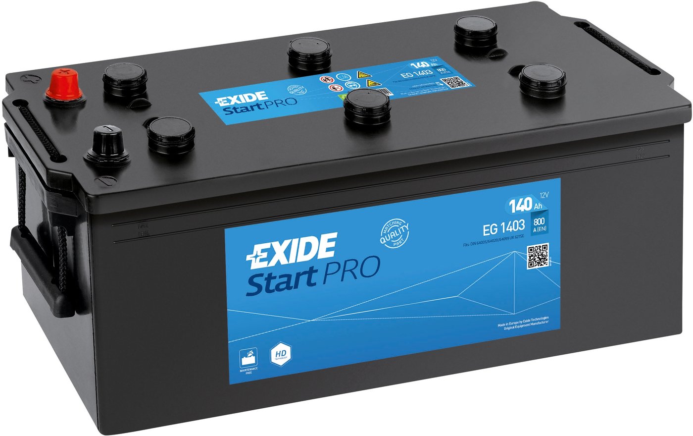 

Автомобильный аккумулятор Exide Start PRO EG1403 (140 А·ч)