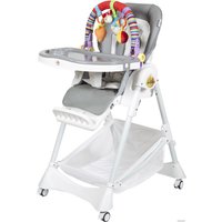 Высокий стульчик ForKiddy Podium Toys 0+ (светло-серый, дуга зайка)